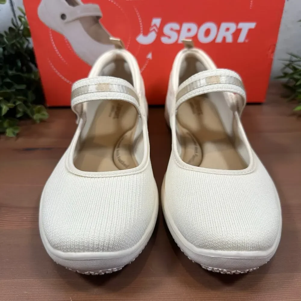 J Sport Women's Melody‎ Mary Jane Cream Shoes Size 7